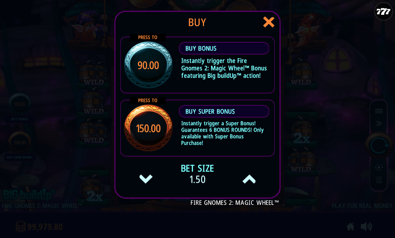 Fire Gnomes 2: Magic Wheel bonus buy