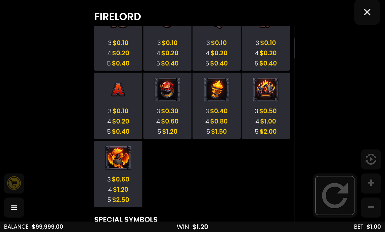 Firelord Backseat Gaming information screen