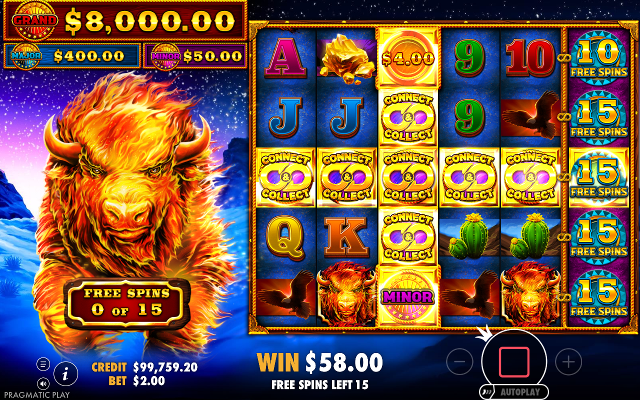 Fire Stampede bonus round