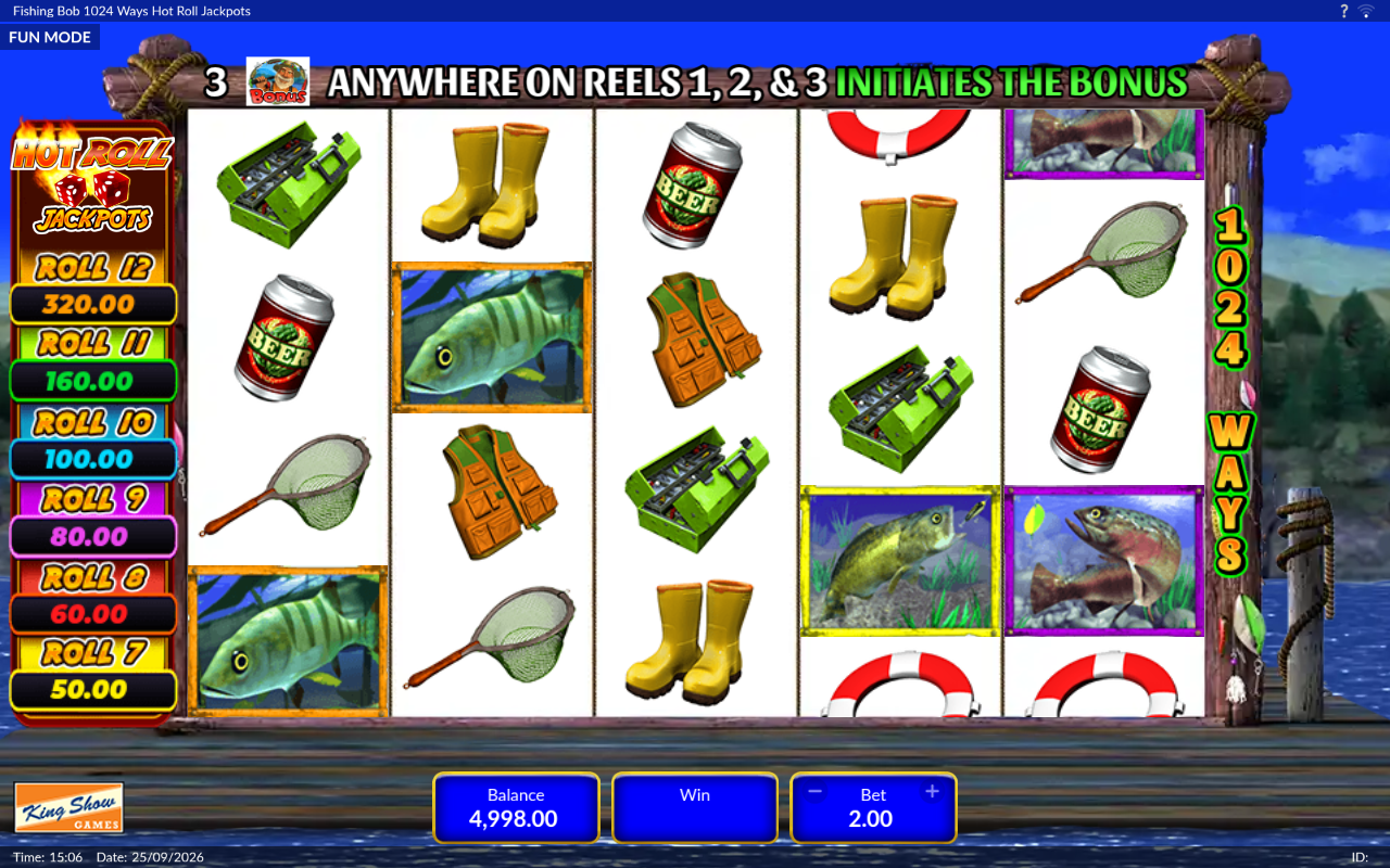 Fishing Bob - 1024 Ways Hot Roll Jackpots gameplay