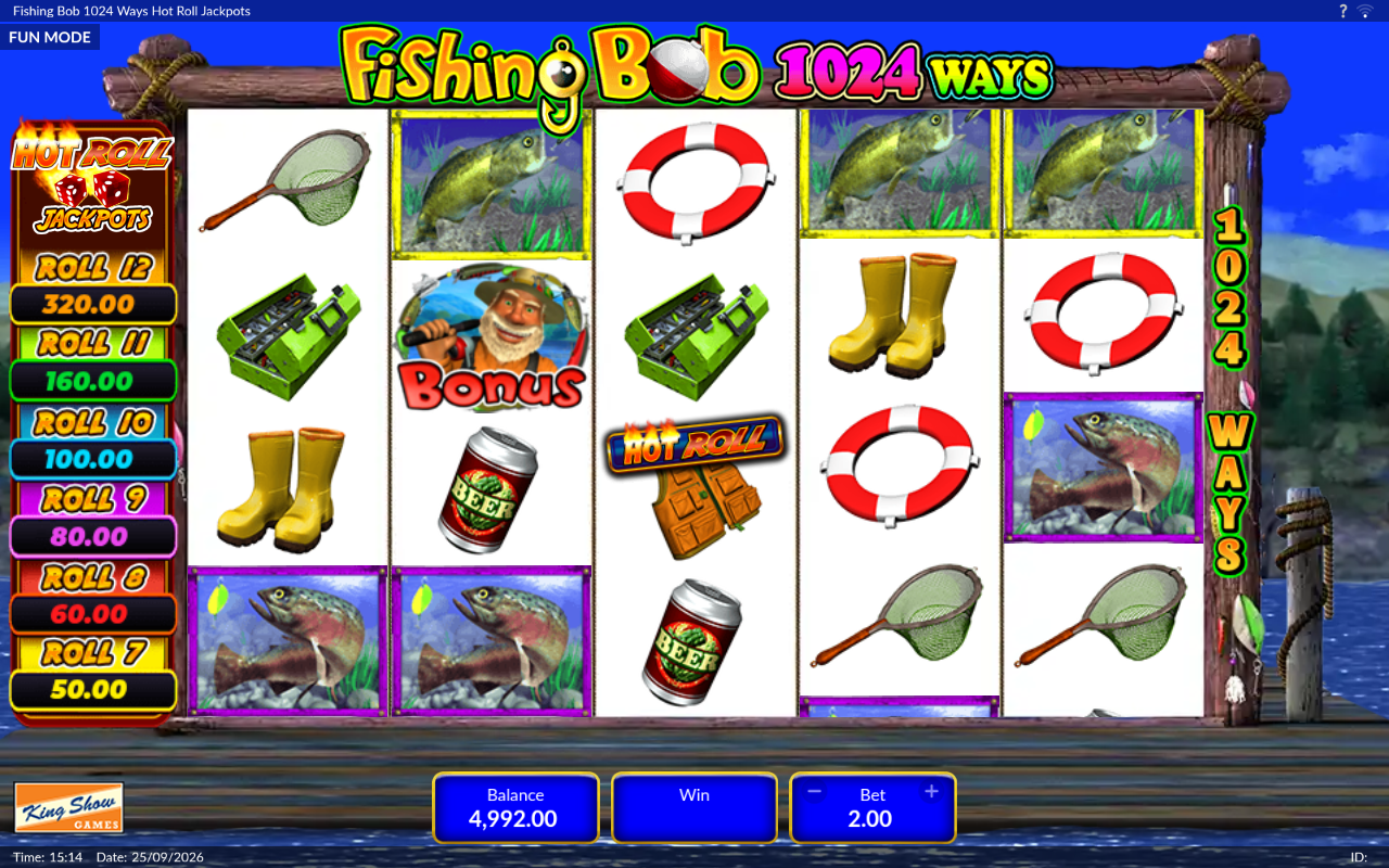 Fishing Bob - 1024 Ways Hot Roll Jackpots gameplay
