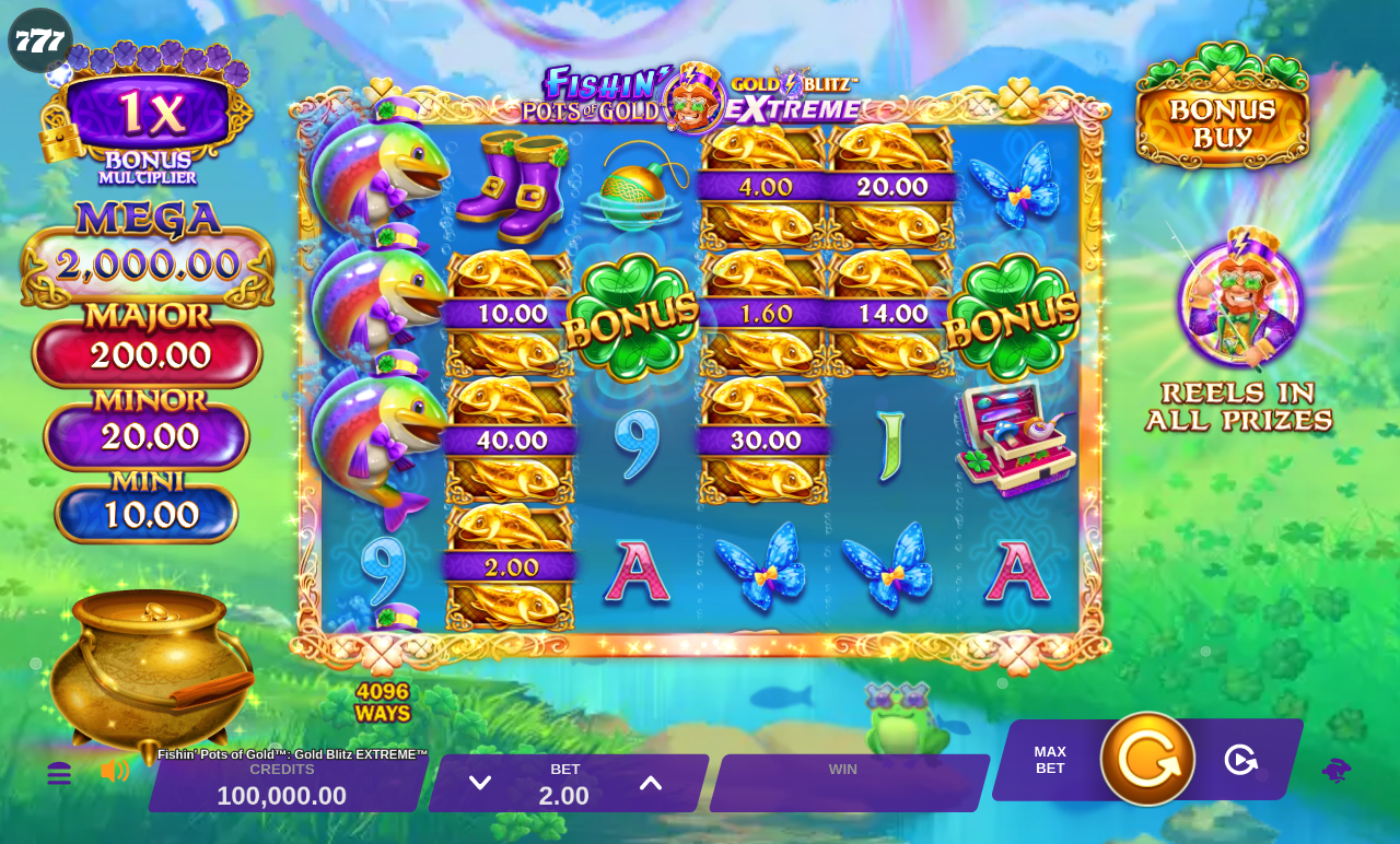 Fishin' Pots of Gold Gold Blitz EXTREME base game