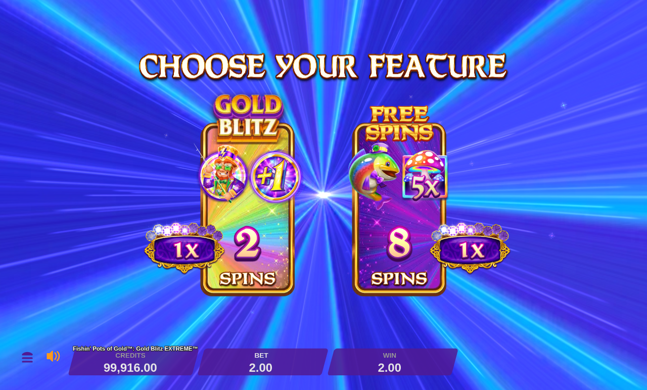 Fishin' Pots of Gold Gold Blitz EXTREME bonus round