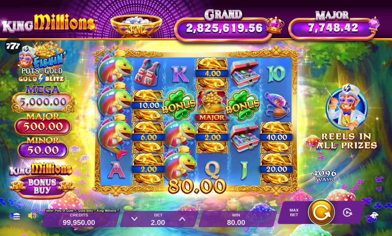 Fishin' Pots of Gold: Gold Blitz King Millions bonus round