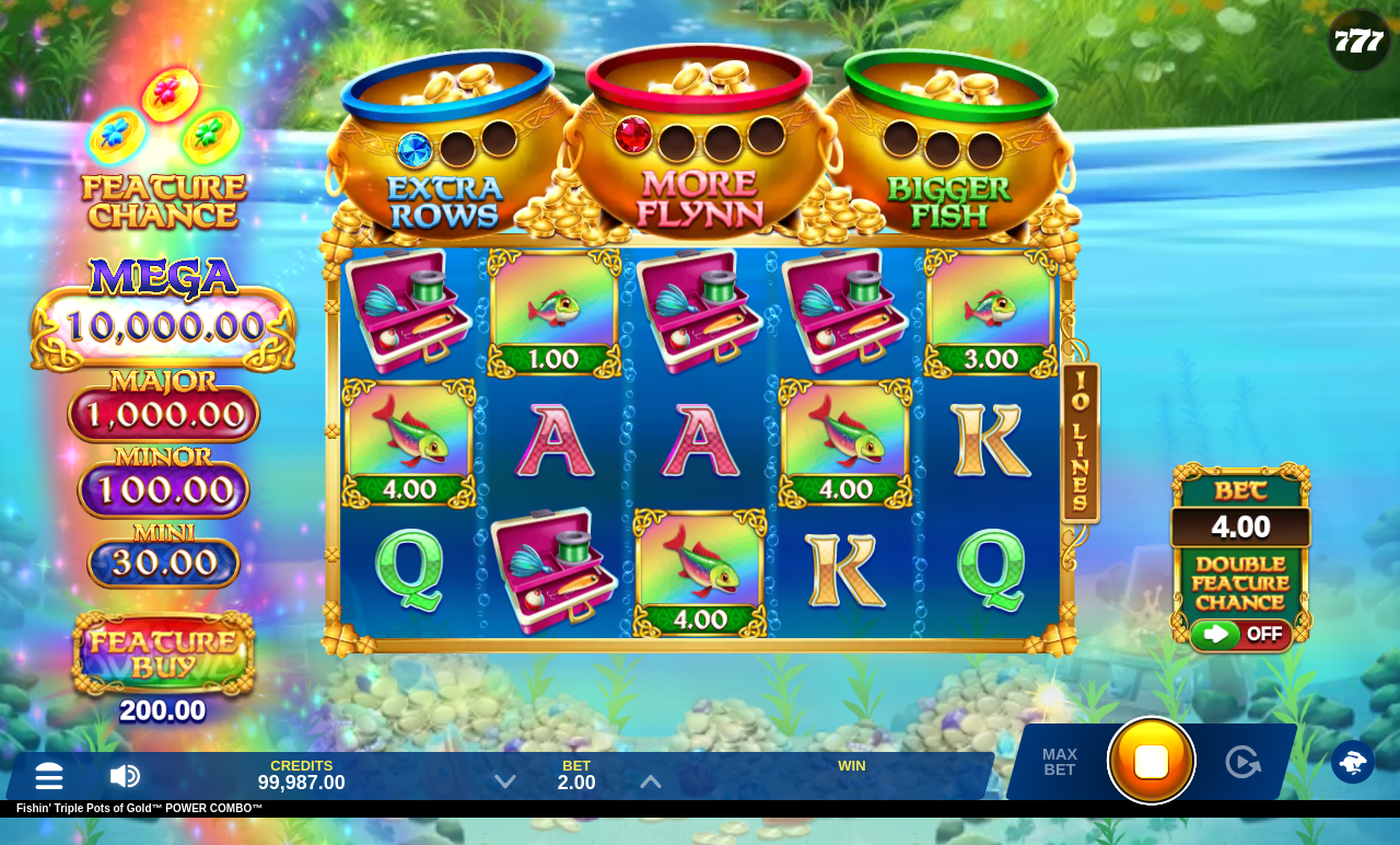 Fishin' Triple Pots of Gold POWER COMBO gameplay