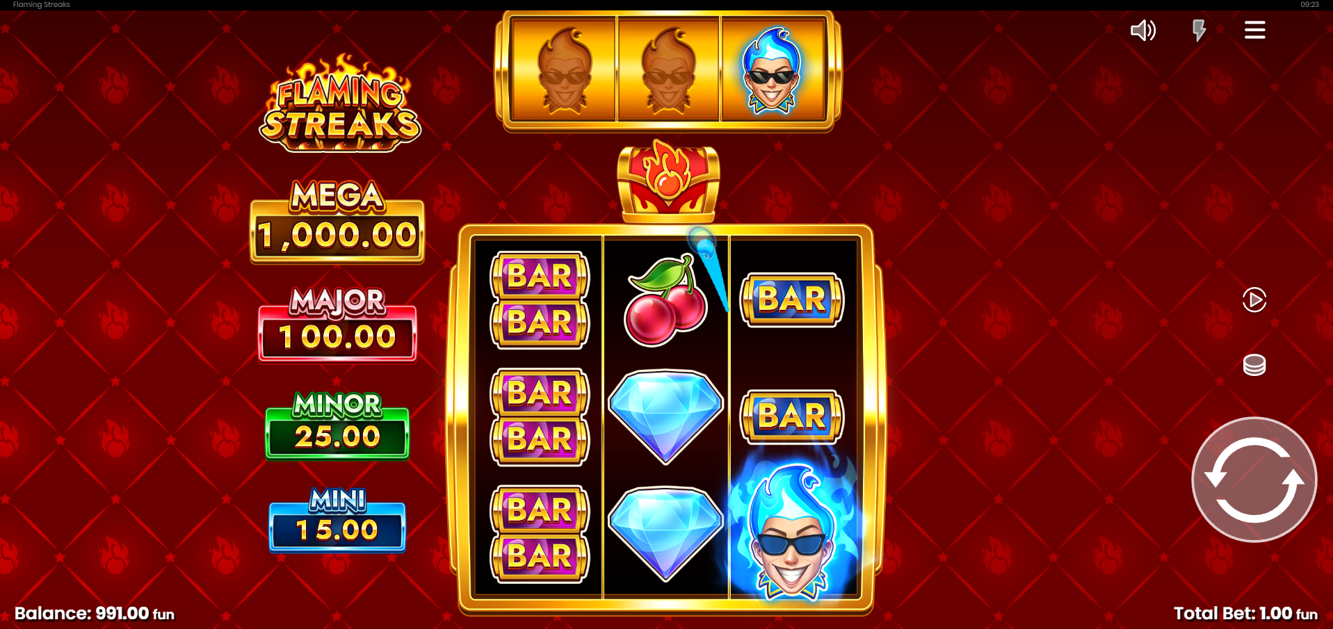 Flaming Streaks Orb Collection feature