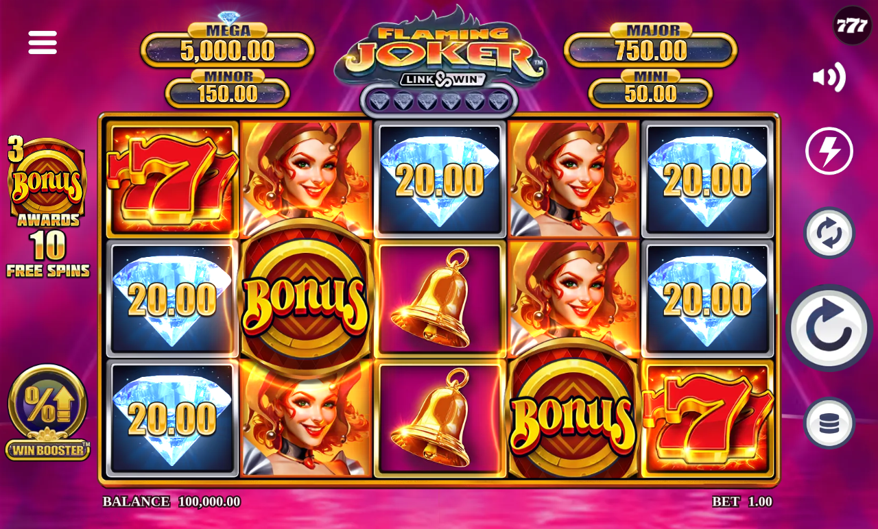 Flaming Joker Link&Win base game