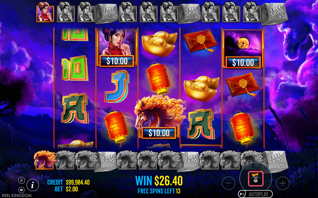 Floating Dragon Wild Horses gameplay