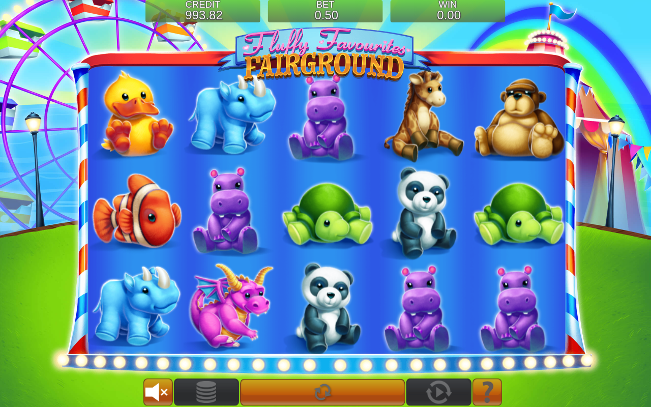 Fluffy Favourites Fairground gameplay with Elephant symbol on the reels