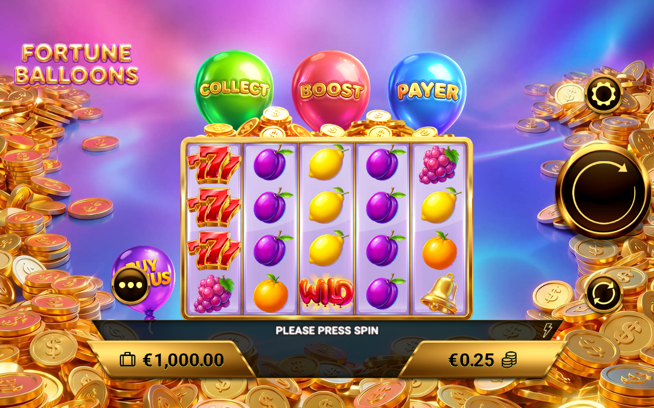 Fortune Balloons base game