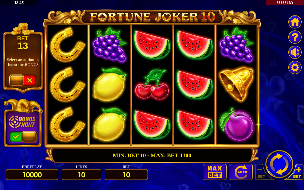 Fortune Joker 10 base game