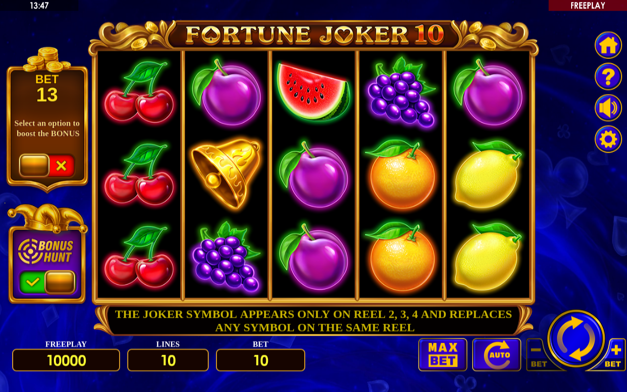 Fortune Joker 10 gameplay