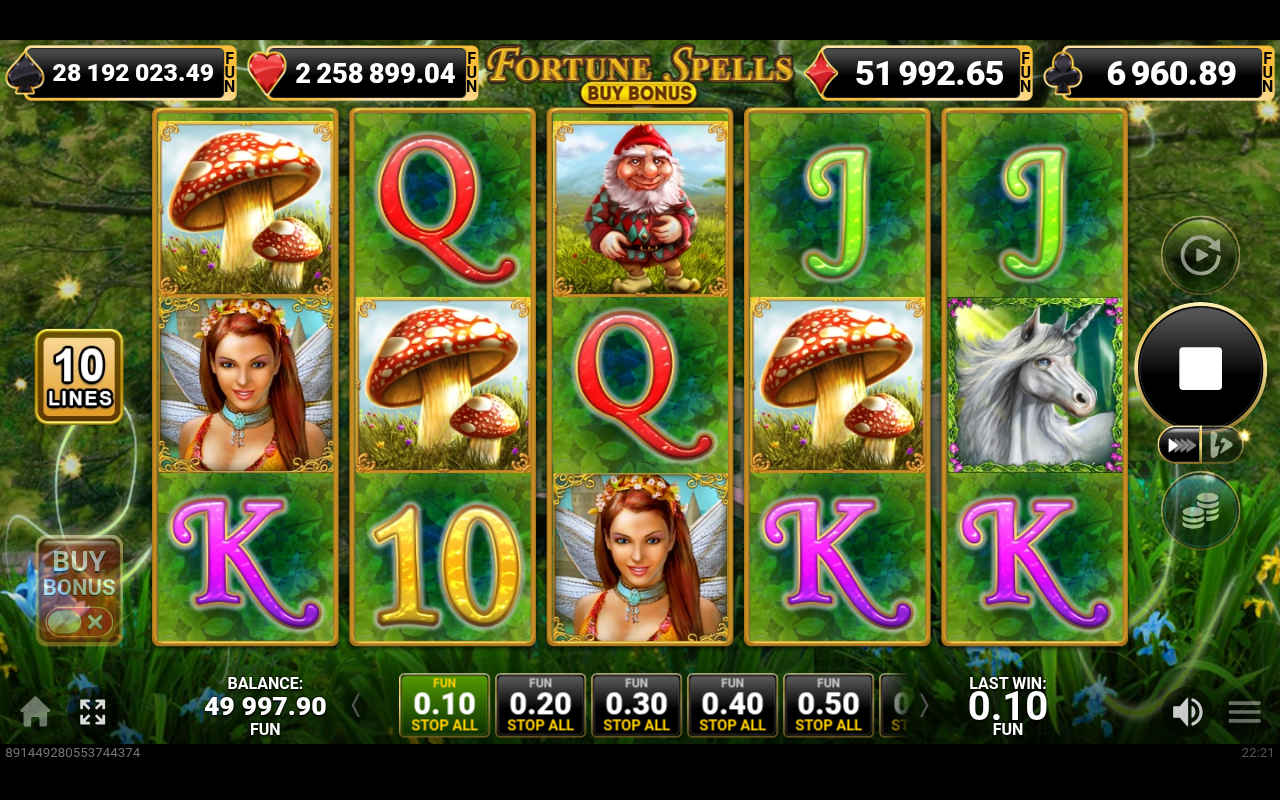 Fortune Spells Buy Bonus gameplay
