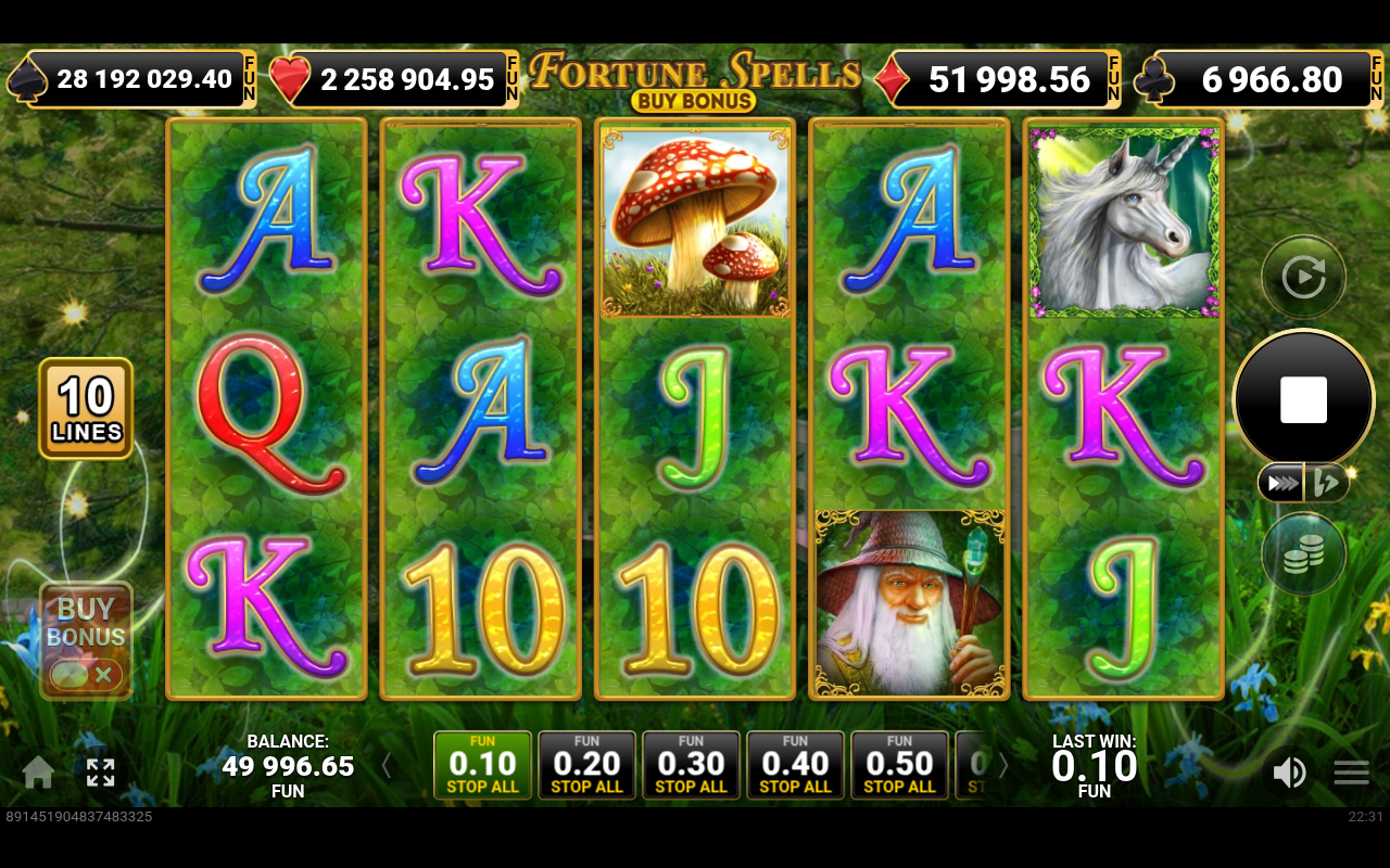 Fortune Spells Buy Bonus gameplay