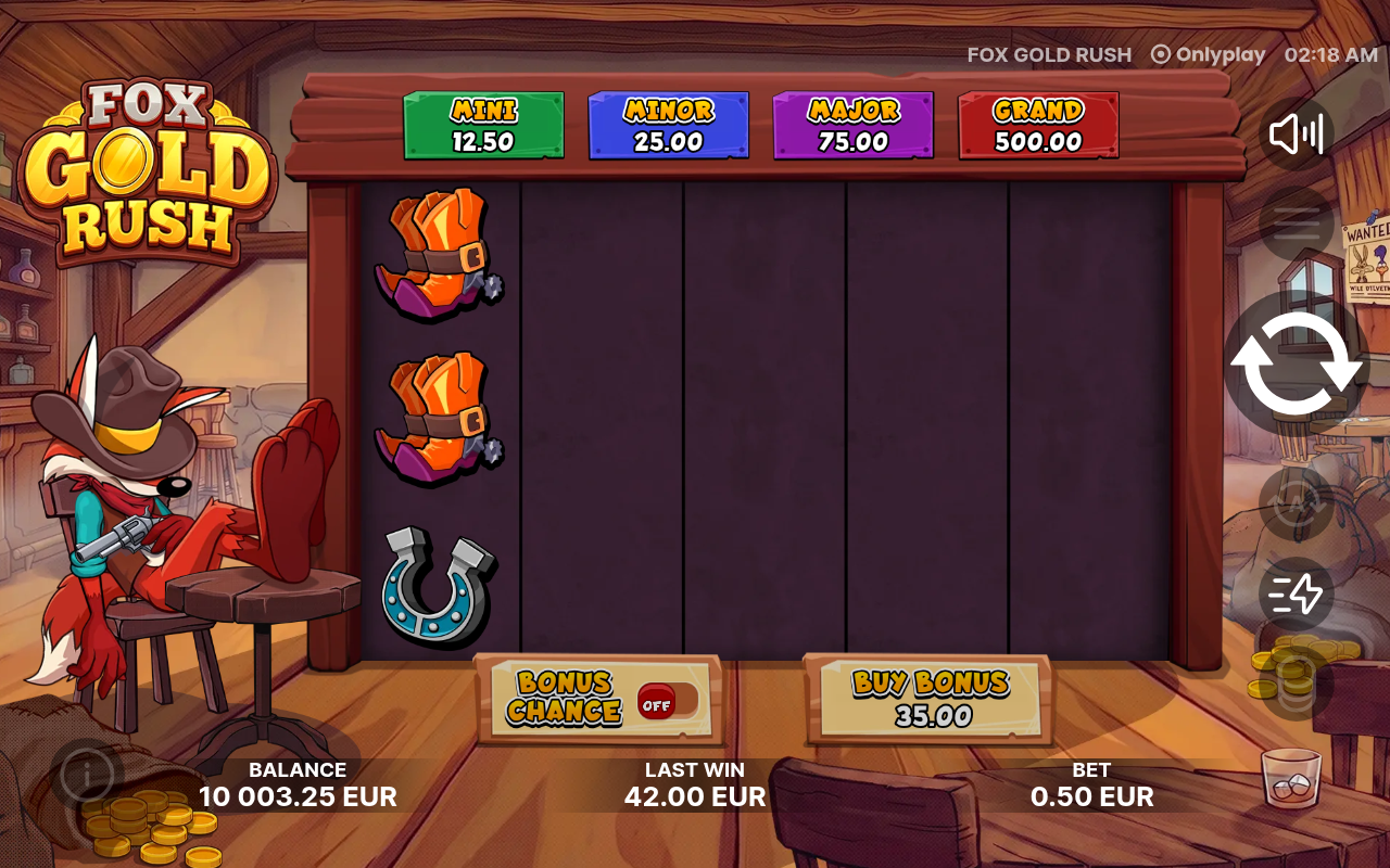 Fox Gold Rush bonus round