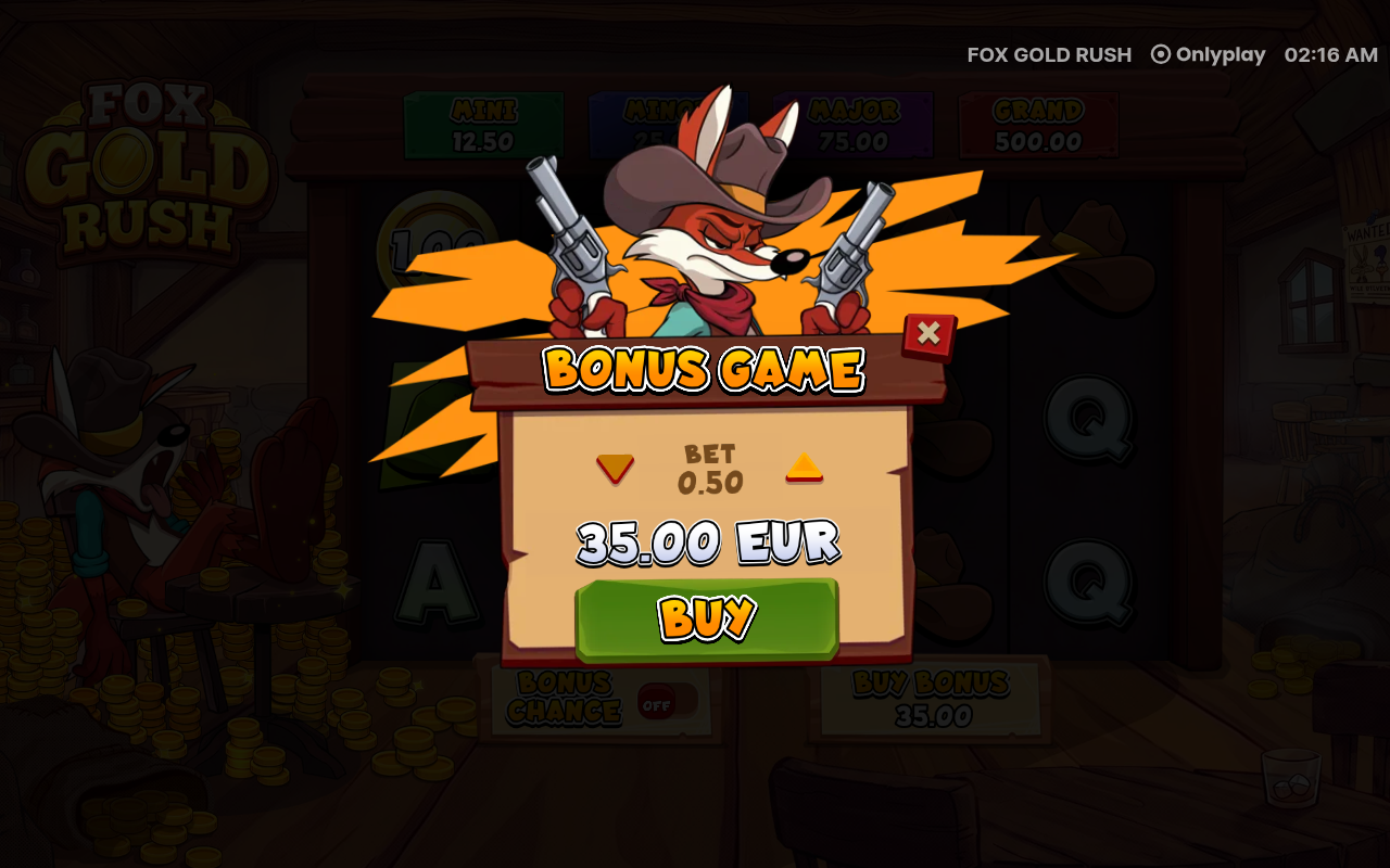 Fox Gold Rush bonus buy