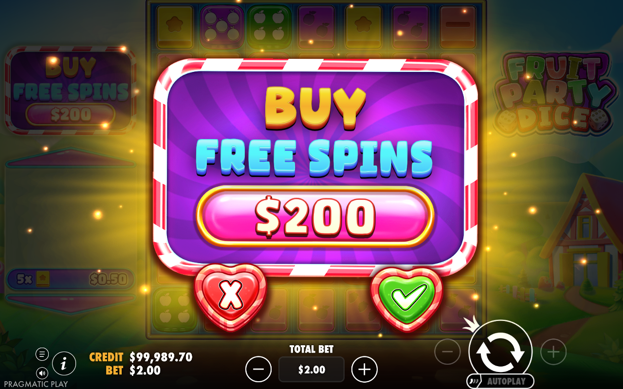 Fruit Party Dice bonus buy