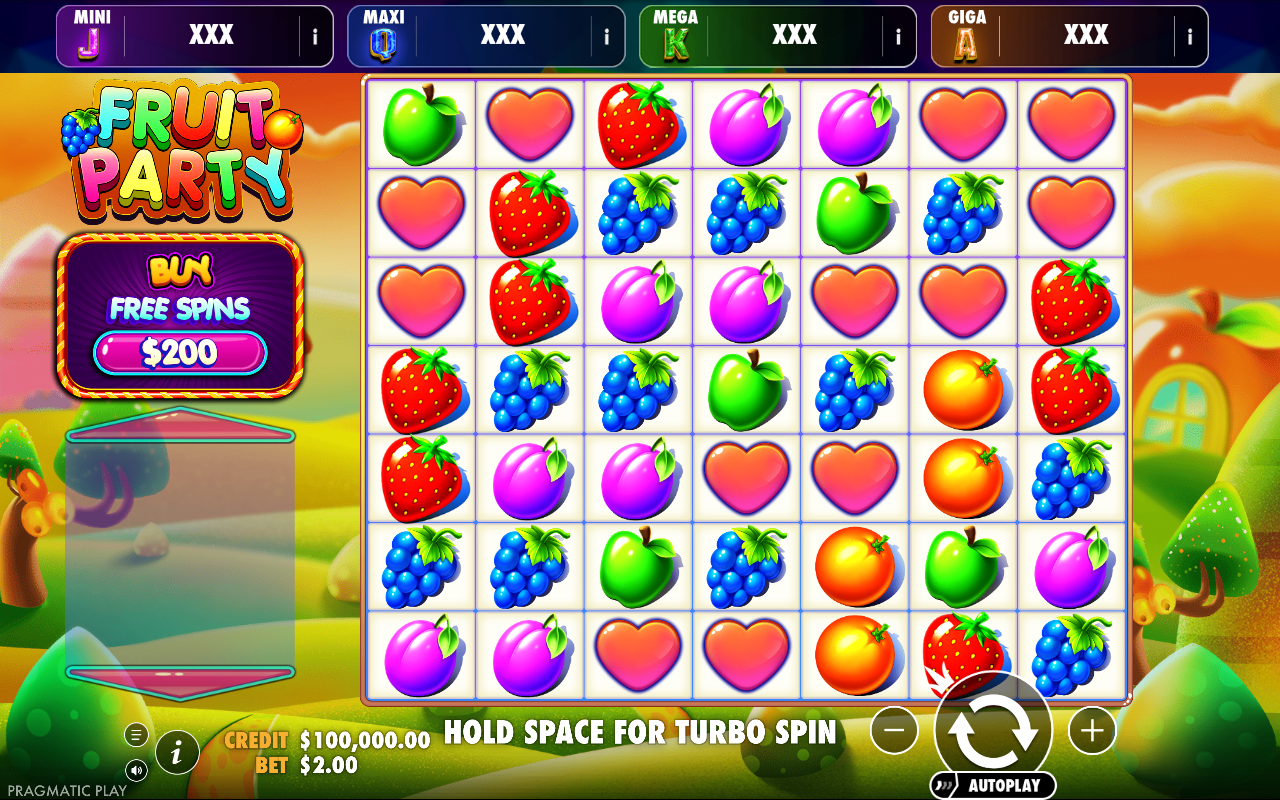 Fruit Party - Oranje Jackpot base game
