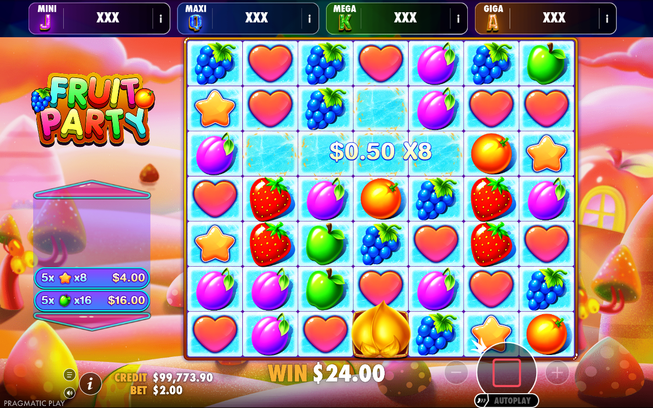 Fruit Party - Oranje Jackpot bonus round