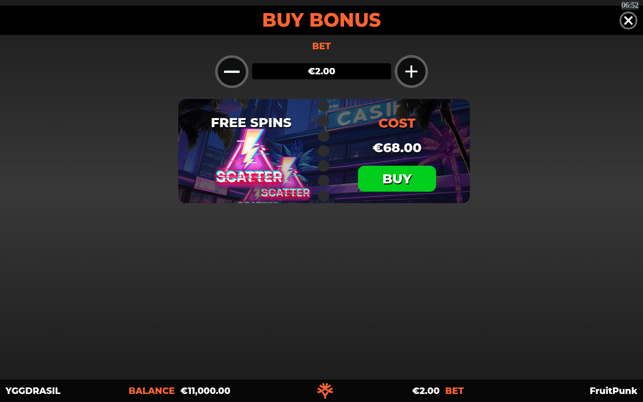 FruitPunk bonus buy