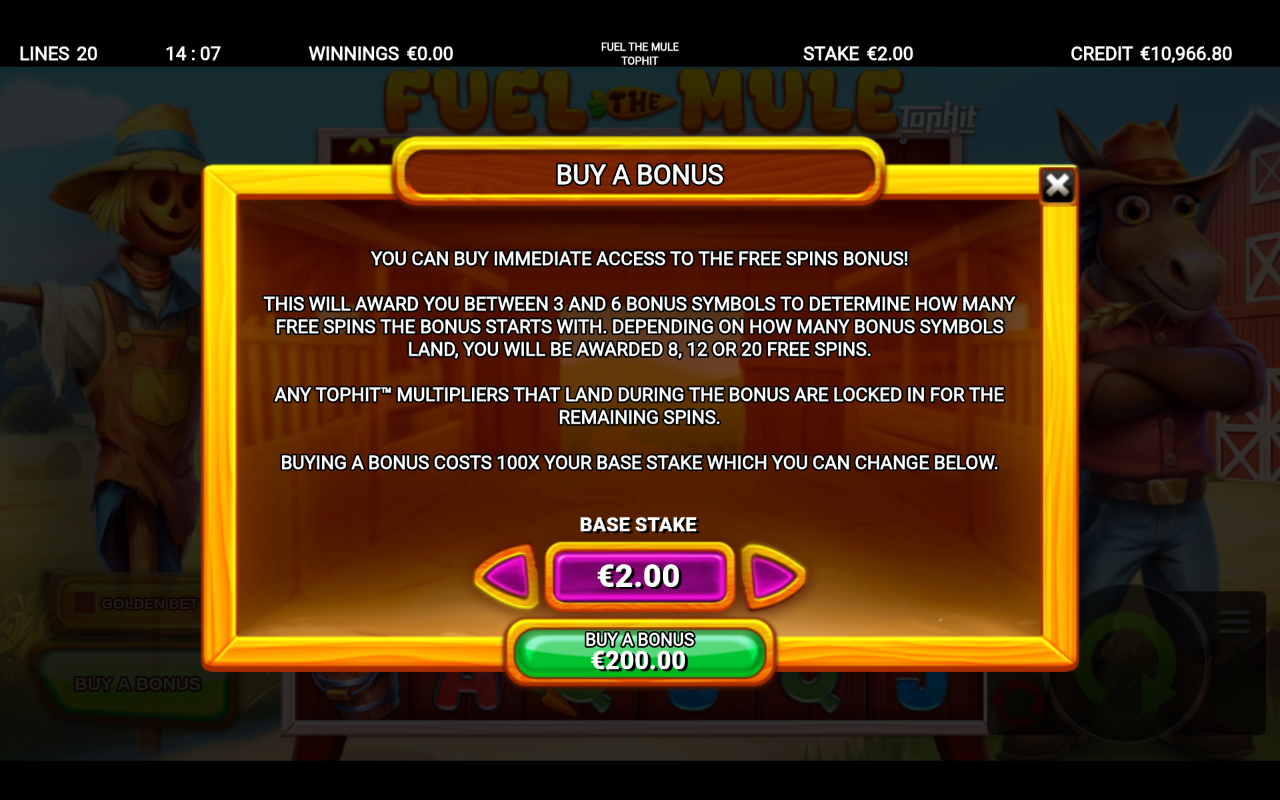 Fuel the Mule bonus buy