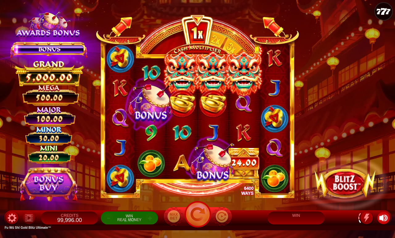 Fu Wǔ Shī Gold Blitz Ultimate gameplay