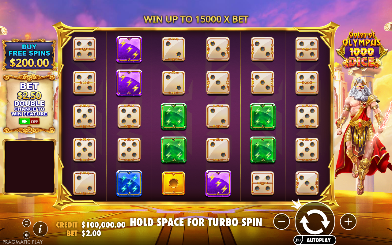Gates of Olympus 1000 Dice base game