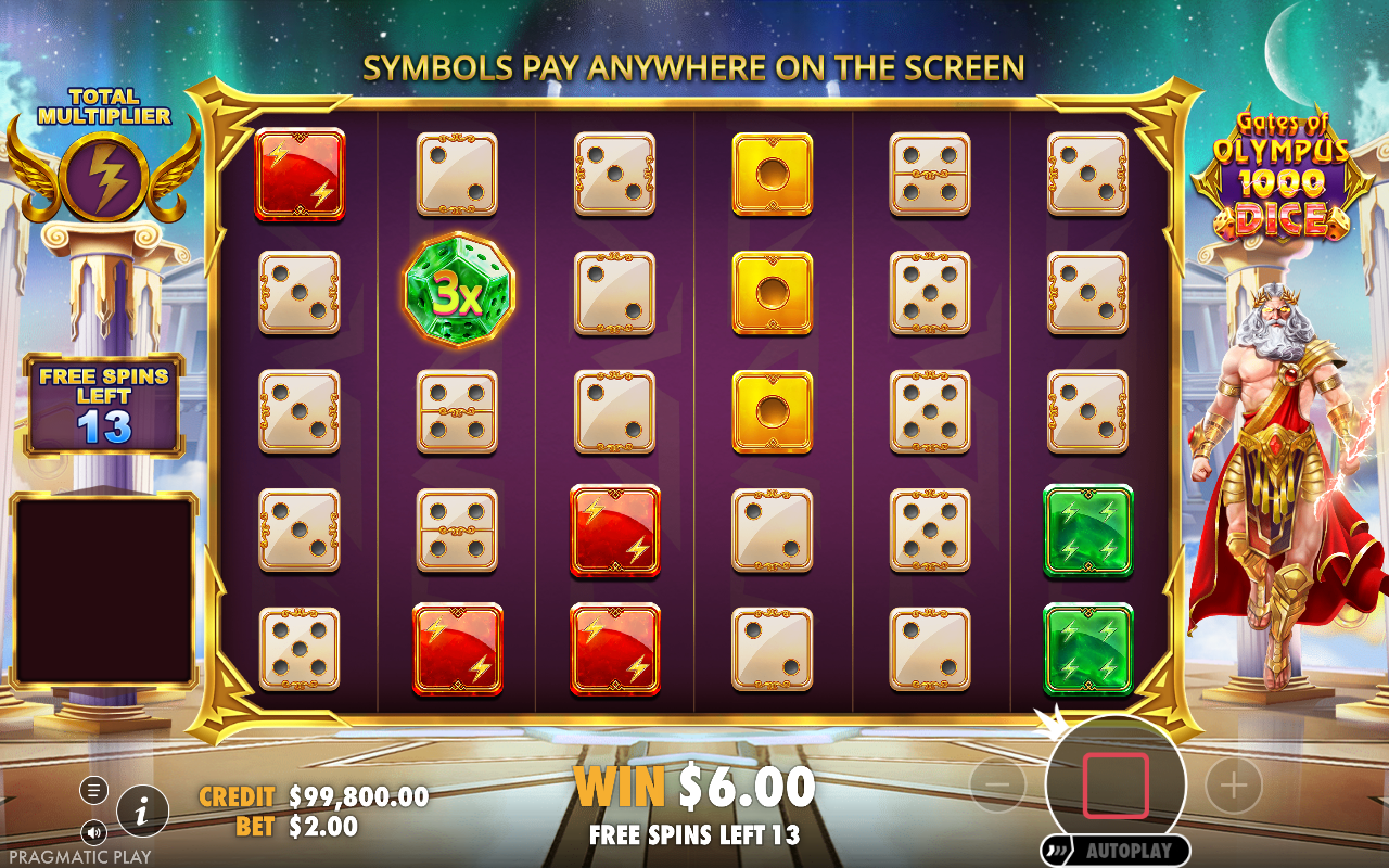 Gates of Olympus 1000 Dice bonus round