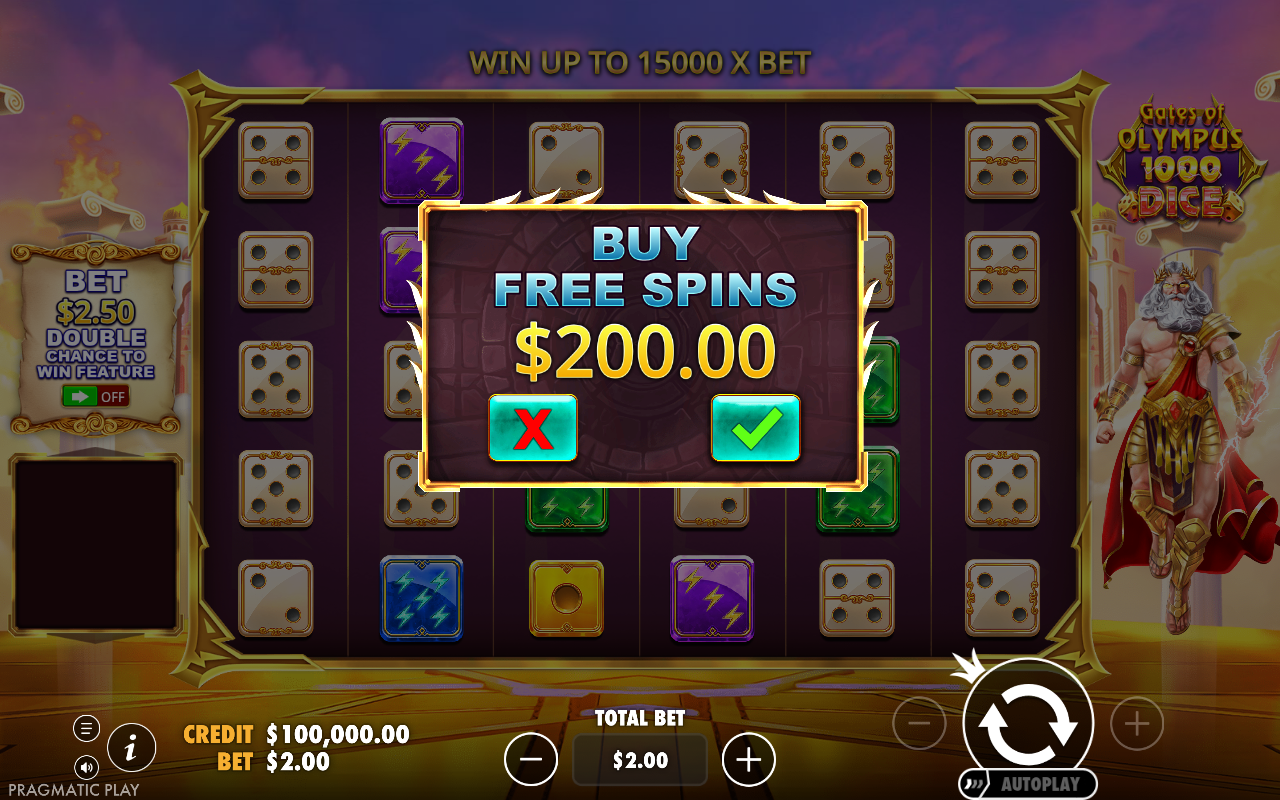 Gates of Olympus 1000 Dice bonus buy