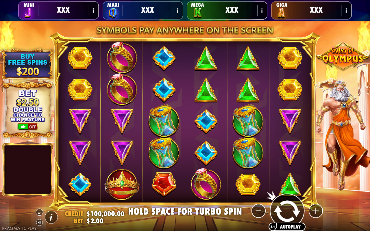Gates of Olympus - Oranje Jackpot base game
