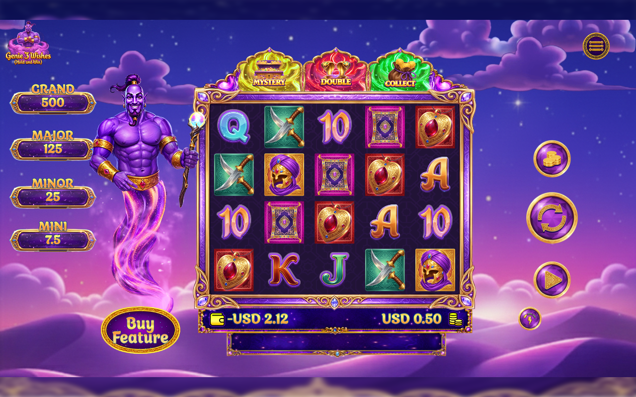 Genie S 3 Wishes Hold And Spin base game