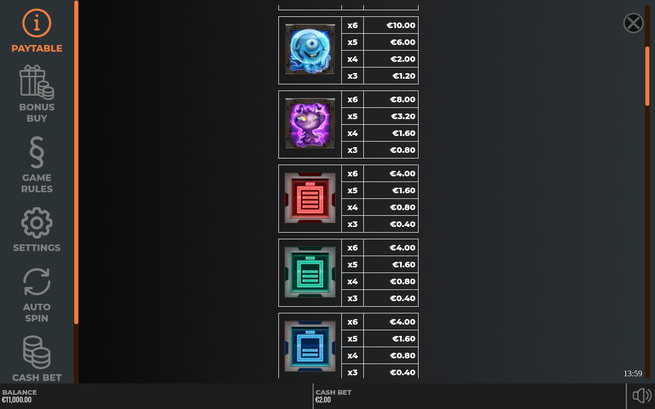 Giganimals GigaBlox information screen
