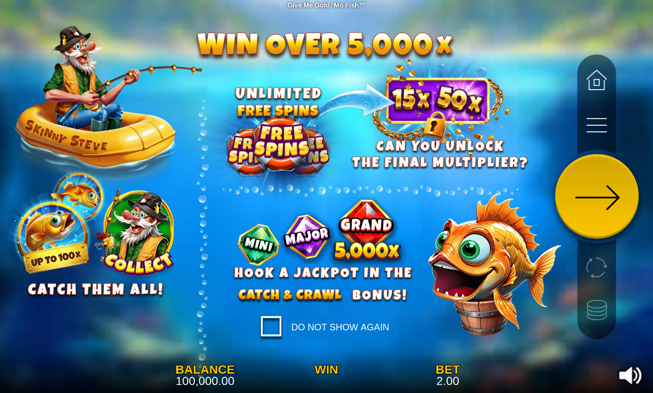 Give Me Gold: Mo Fish information screen