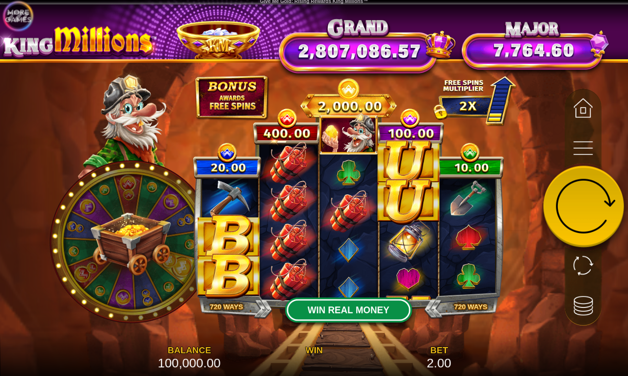 Give Me Gold: Rising Rewards King Millions base game