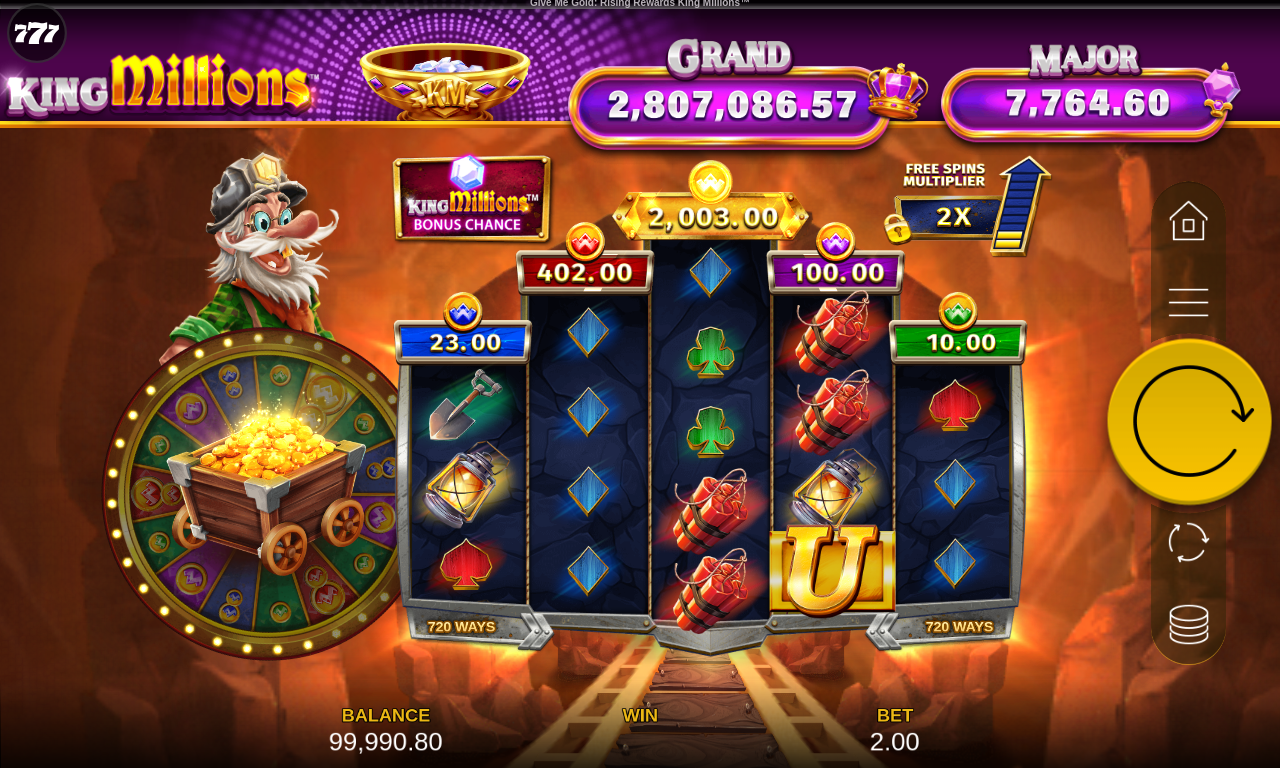 Give Me Gold: Rising Rewards King Millions gameplay