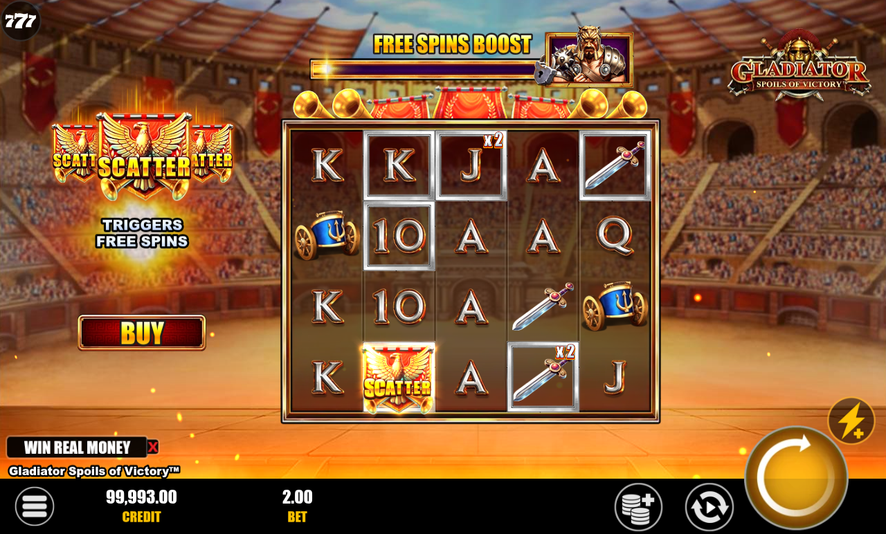 Gladiator Spoils of Victory bonus round