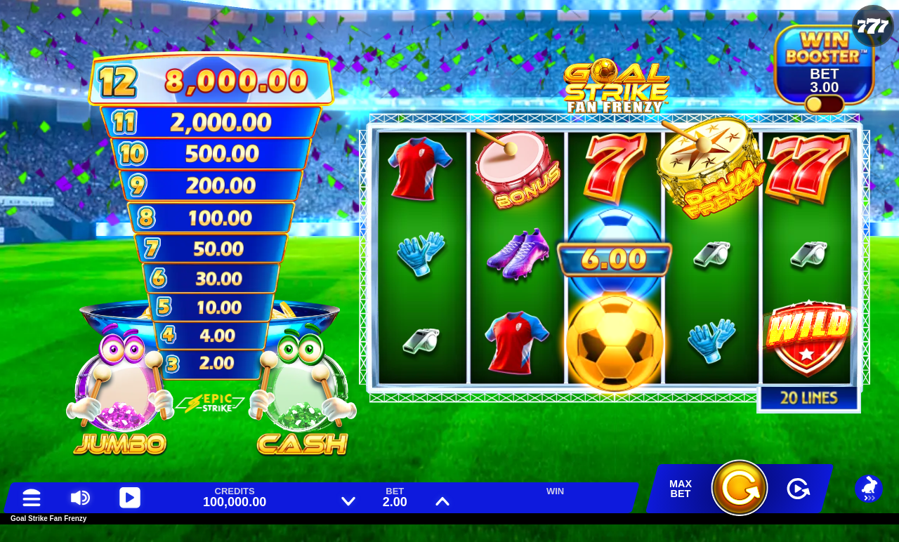 Goal Strike Fan Frenzy base game