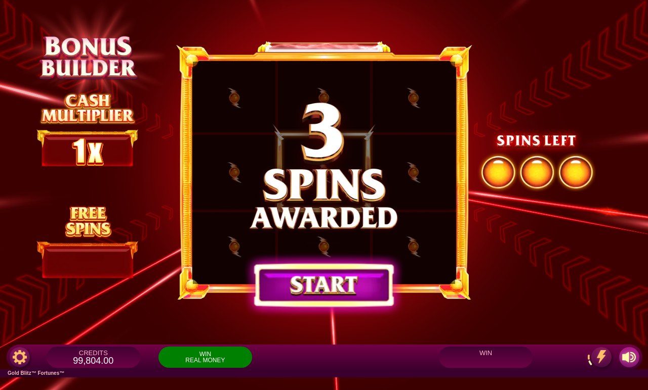 Gold Blitz Fortunes bonus round