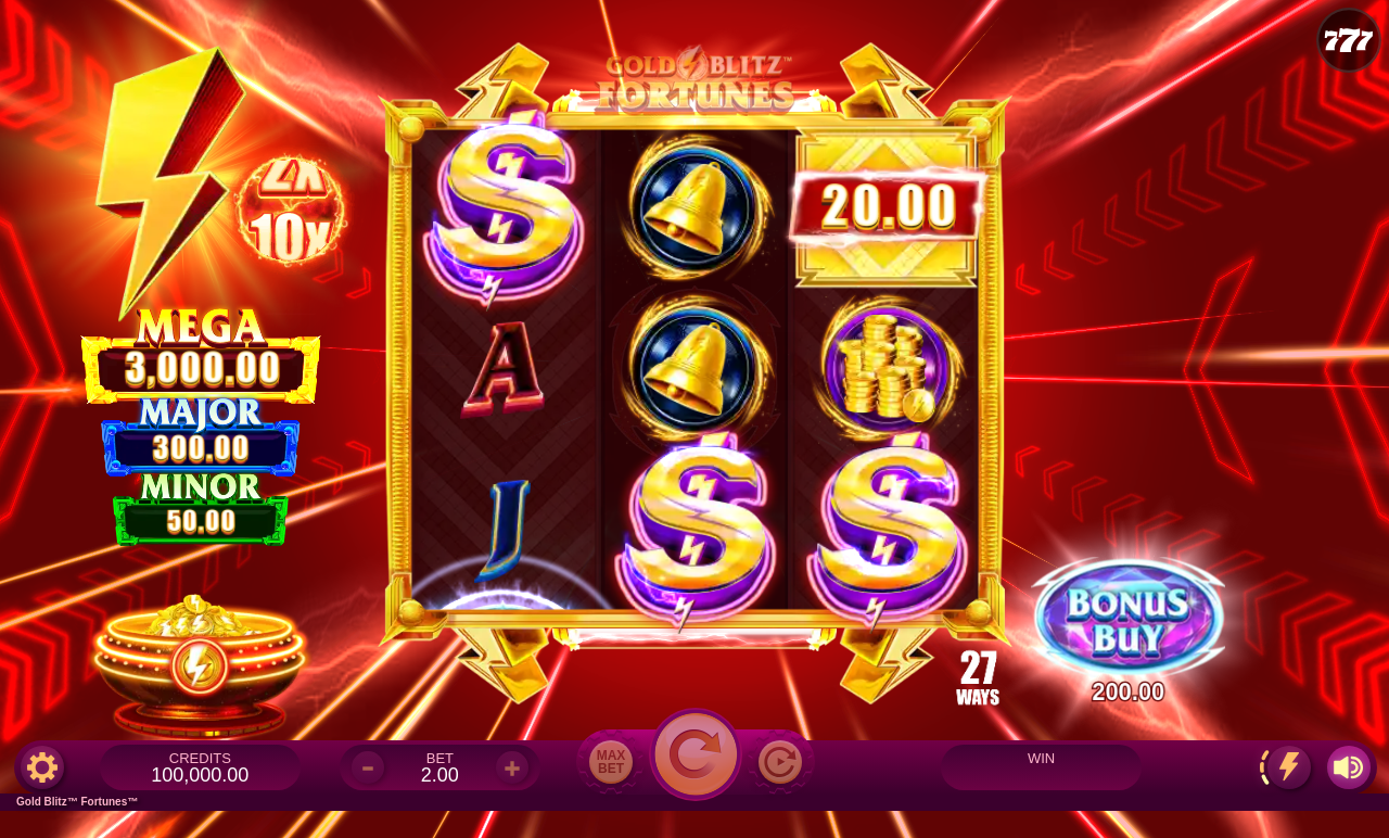 Gold Blitz Fortunes gameplay