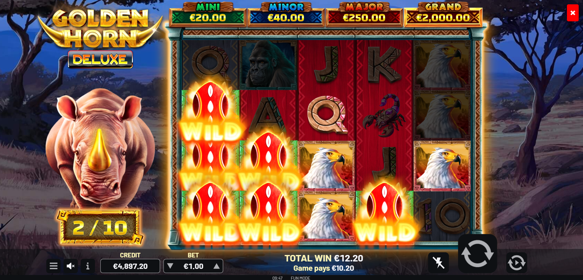 Golden Horn Deluxe Free Spins play