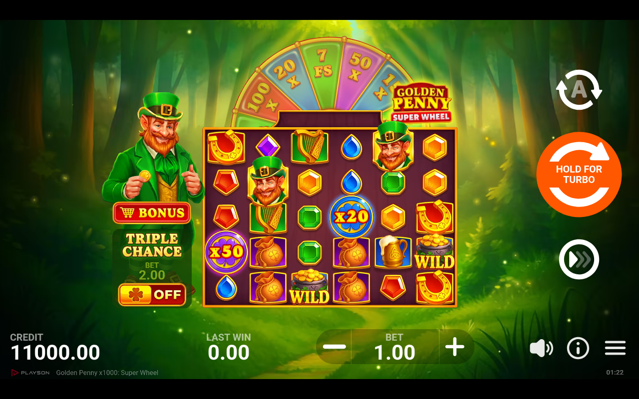 Golden Penny x1000: Super Wheel base game