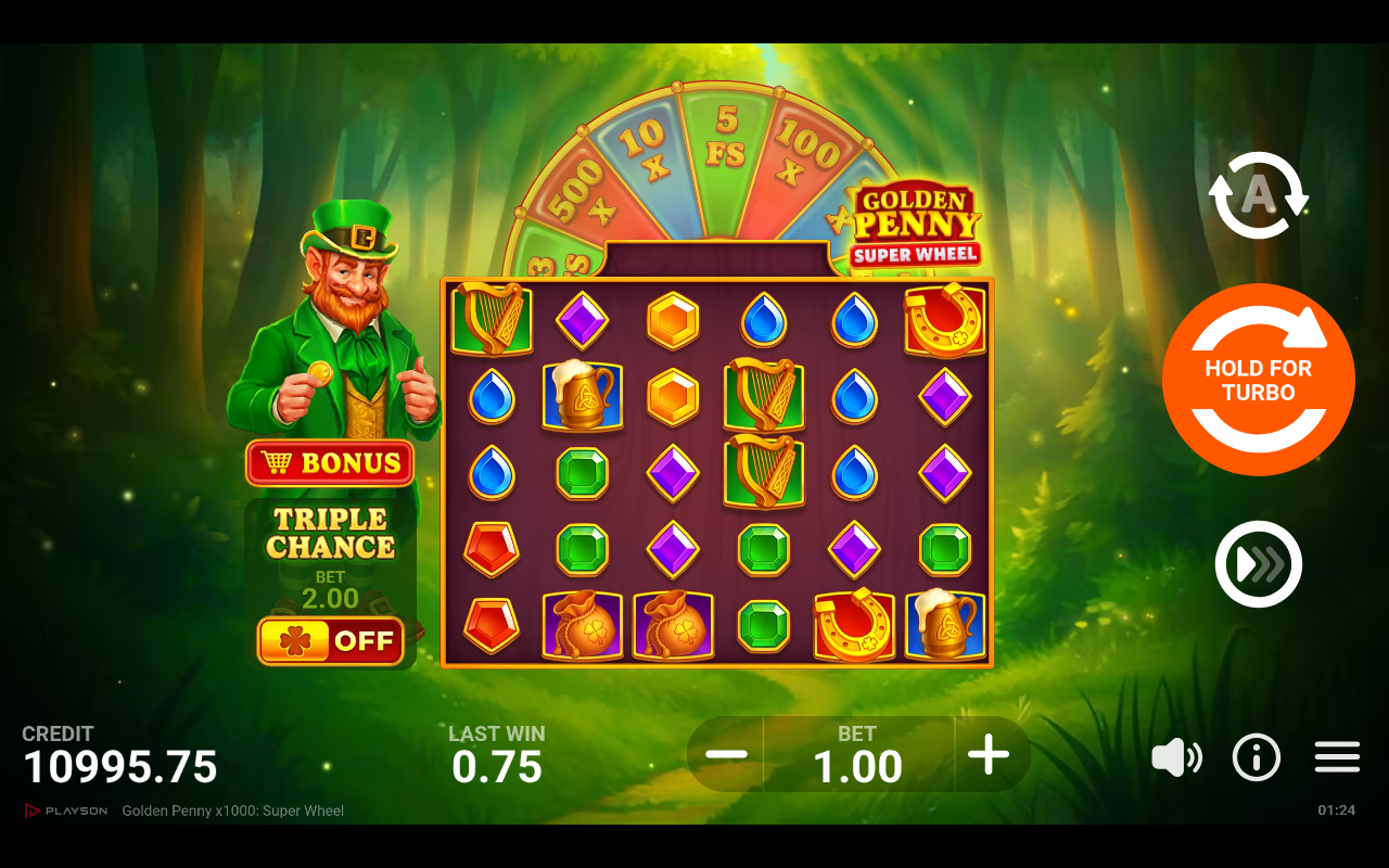 Golden Penny x1000: Super Wheel gameplay