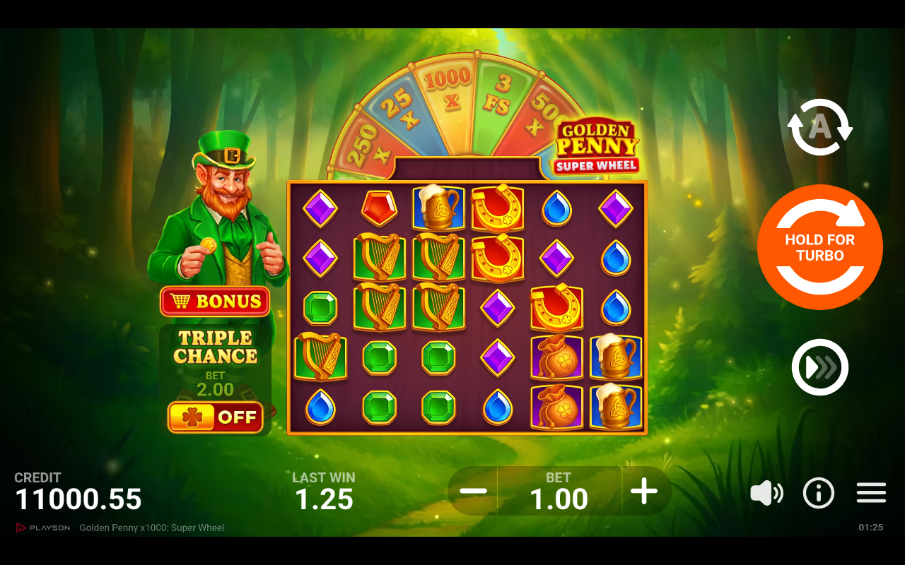 Golden Penny x1000: Super Wheel gameplay