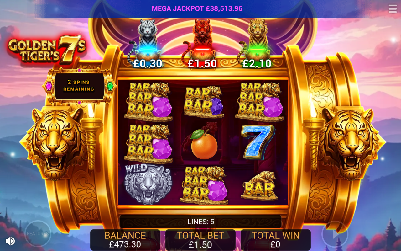 Golden Tiger's 7s bonus round