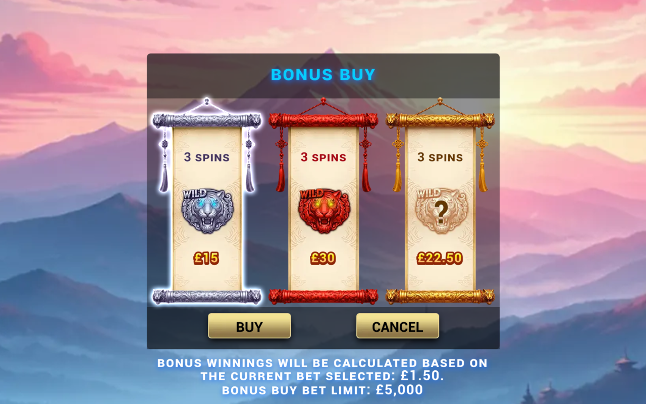 Golden Tiger's 7s bonus buy