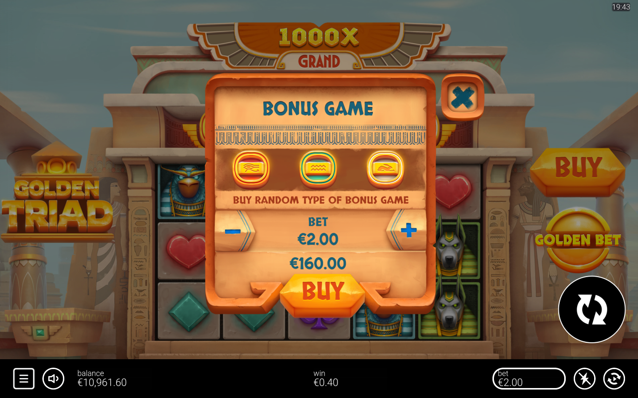 Golden Triad bonus buy