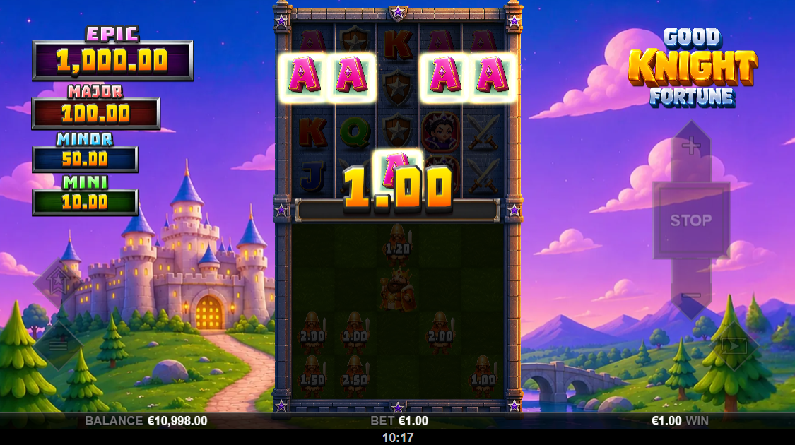Good Knight Fortune offers 40 fixed paylines