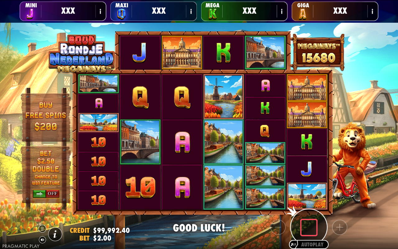 Goud Rondje Nederland Megaways - Oranje Jackpot gameplay with buy free spins button