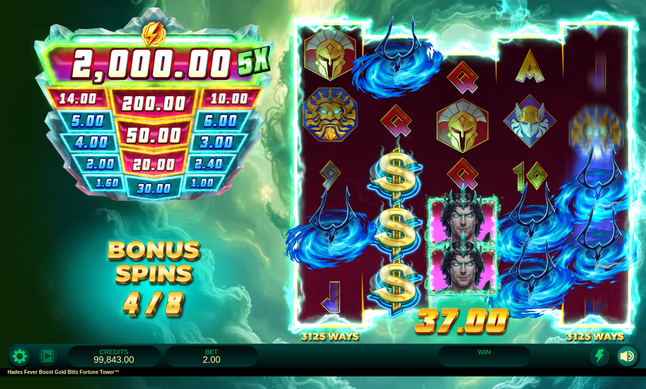 Hades Fever Boost Gold Blitz Fortune Tower bonus round