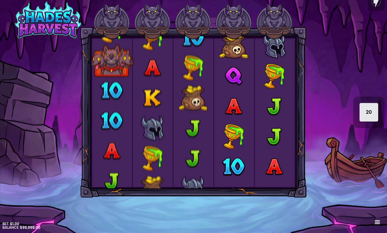 Hades Harvest gameplay with gargoyle collections building